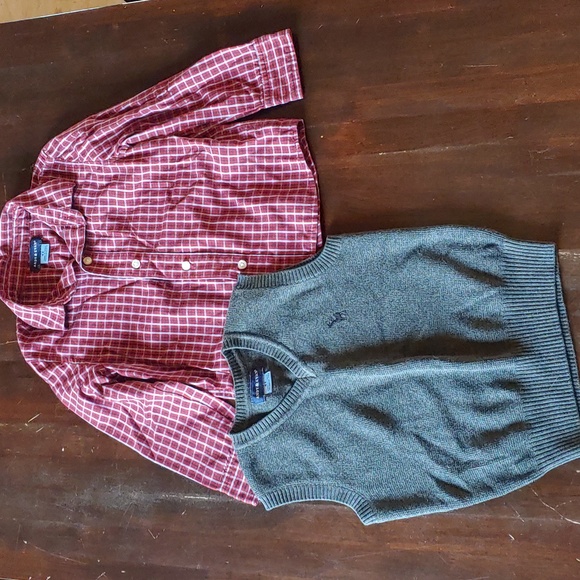 Andy & Evan Other - 2 pieces Andy & Evan size 4T dress button down long sleeve shirt and vest